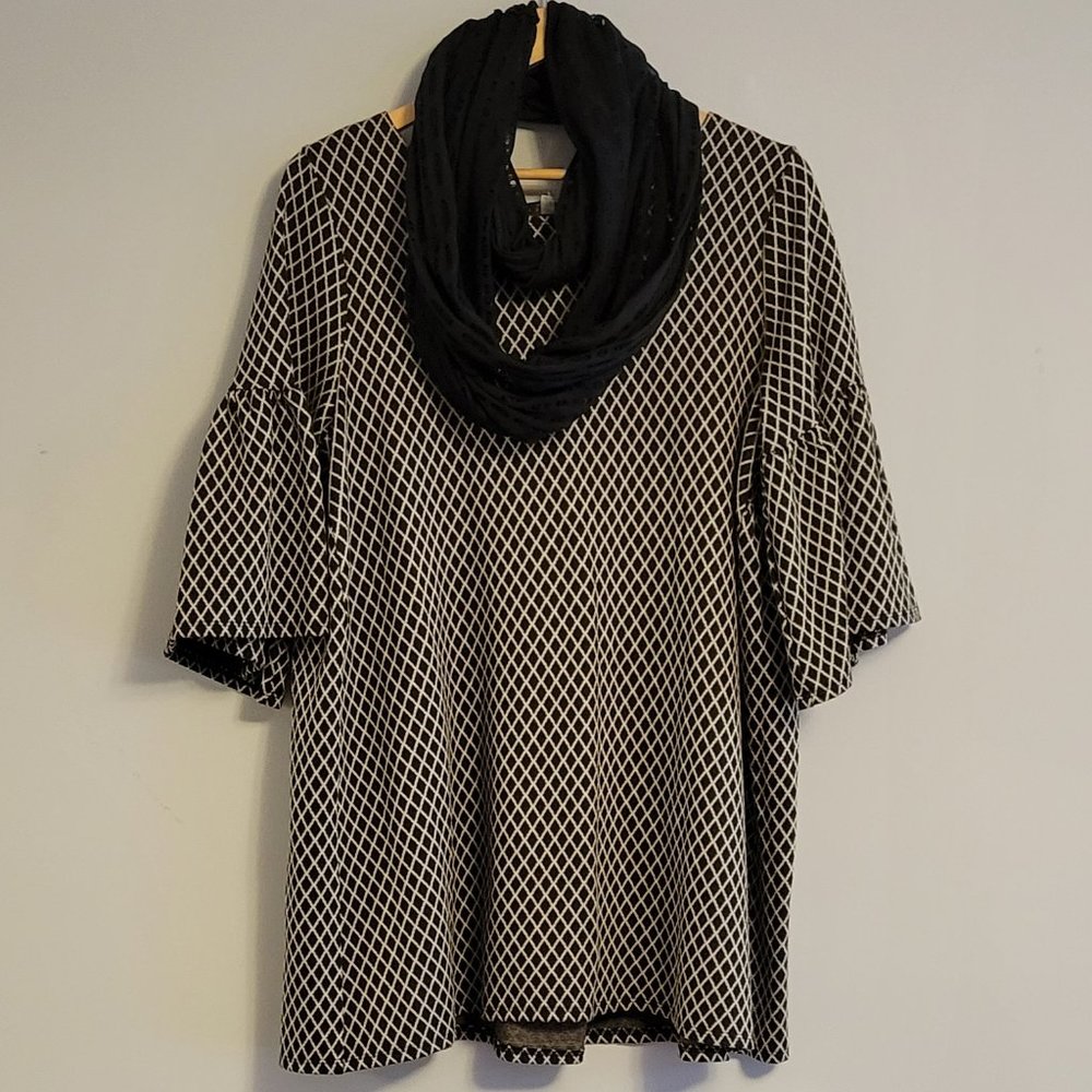 NWT Bryn Walker Bell Sleeve Print Tunic